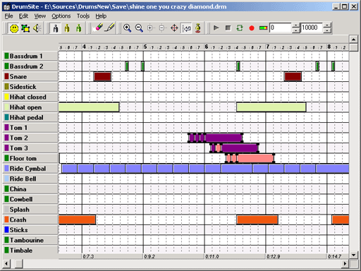 Screenshot of Drumsite